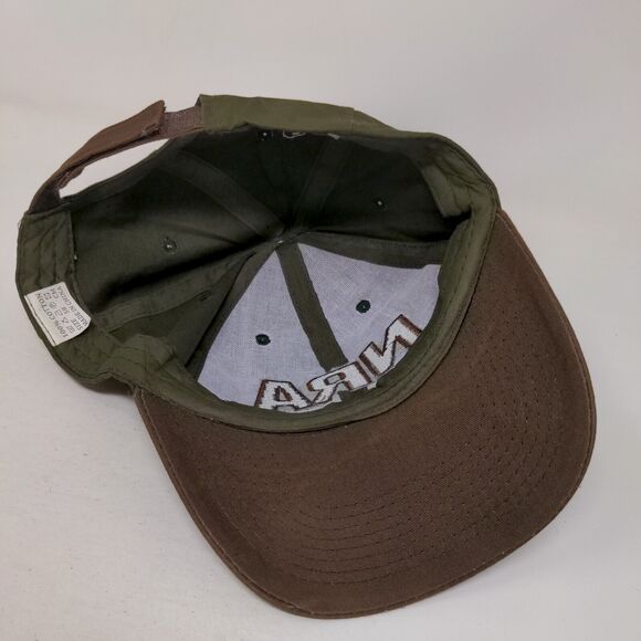NRA Strapback Hat Green Brown Adjustable 58 CM Embroidered Logo 2nd Amendment - Picture 6 of 7